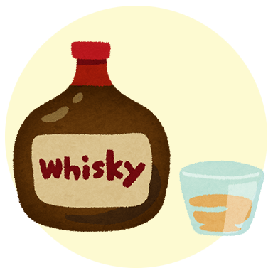 お酒の天然水割り